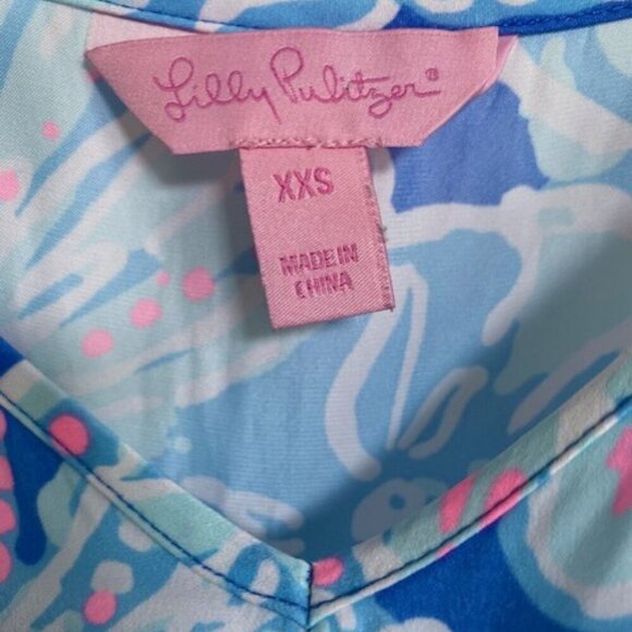 LILLY PULITZER Deanna Blouson Watercolor Strappy Romper Shorts XXS - Picture 13 of 14